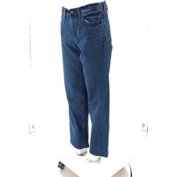 NWT LANDS' END SQUARE RIGGER MEN'S RELAXED FIT 5 POCKET MEDIUM WASH JEAN 42 - Picture 2 of 8